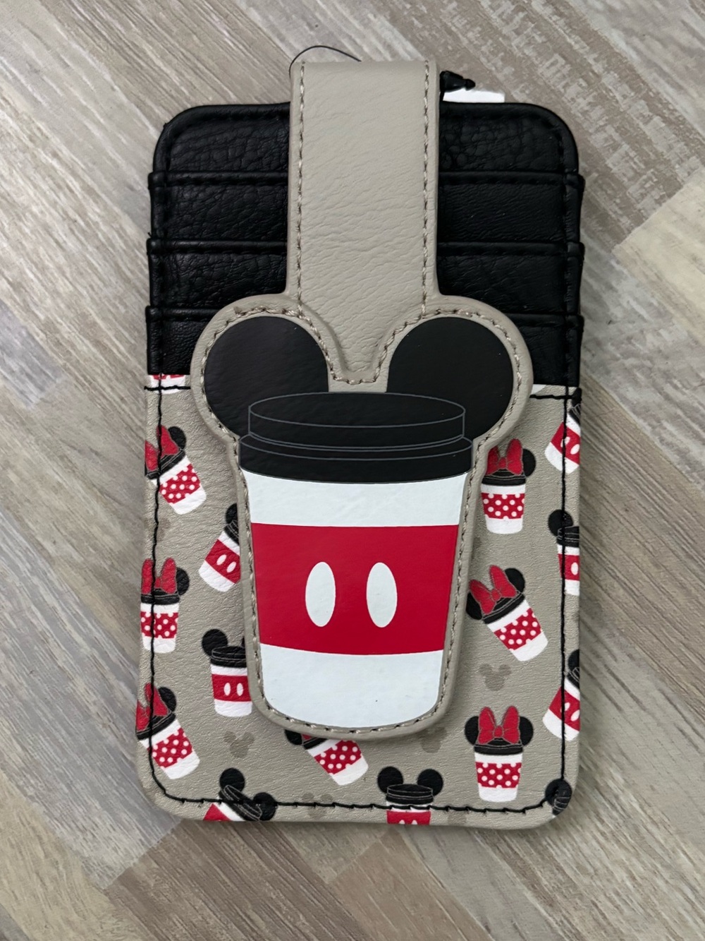 Disney Mickey Coffee Cup Card Holder Wallet
